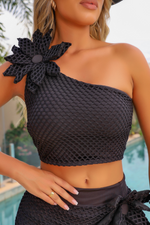 Croped + Broche Removivel   Preto
