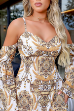 Vestido Boho Estampa Clara
