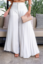 Pantalona Plissada Off White