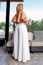 Pantalona Plissada Off White