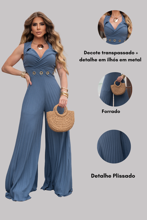 Macacão Georgia Azul Jeans