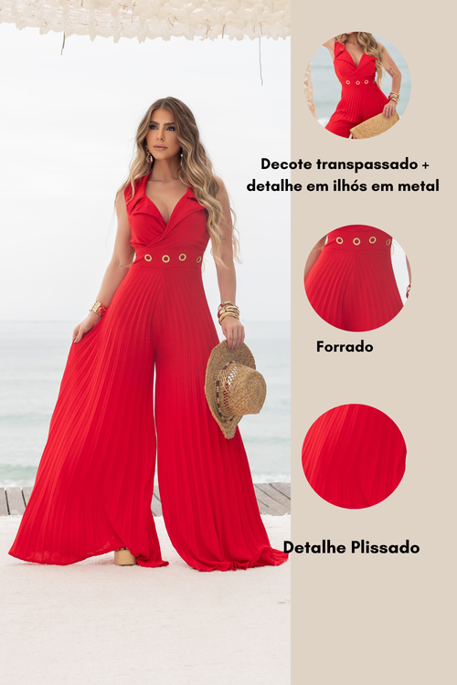 Macacão Georgia Vermelho