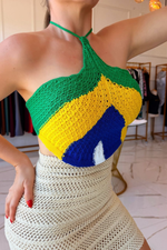 Croped Tricô Brasil