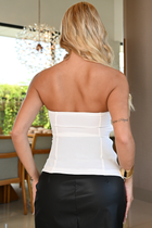 Blusa Tomara que Caia Com Ziper Off White