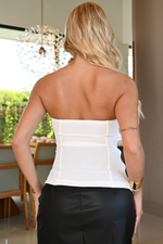 Blusa Tomara que Caia Com Ziper Off White