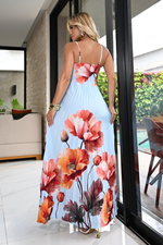 Vestido Estampado Plissado 01