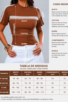 T- Shirt Canelado Premium Com Guippir