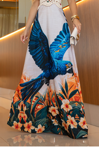 Vestido Longo Crochê Manual 3 em 1