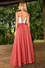 Pantalona Com Fenda Goiaba