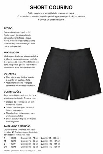 Short Básico Courino P.U