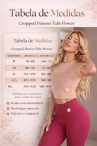 Croped Fitness Tule Nude