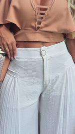 Pantalona Plissada Off White